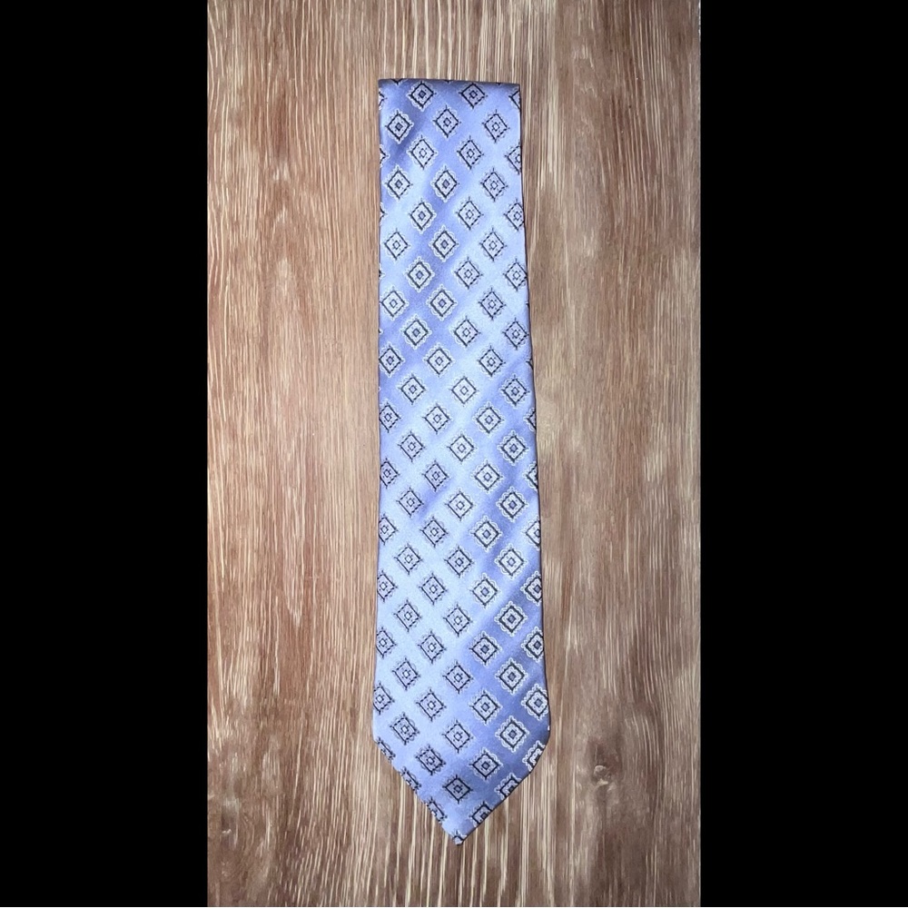 Men’s 100% silk Fabio Fazio blue designer neck tie